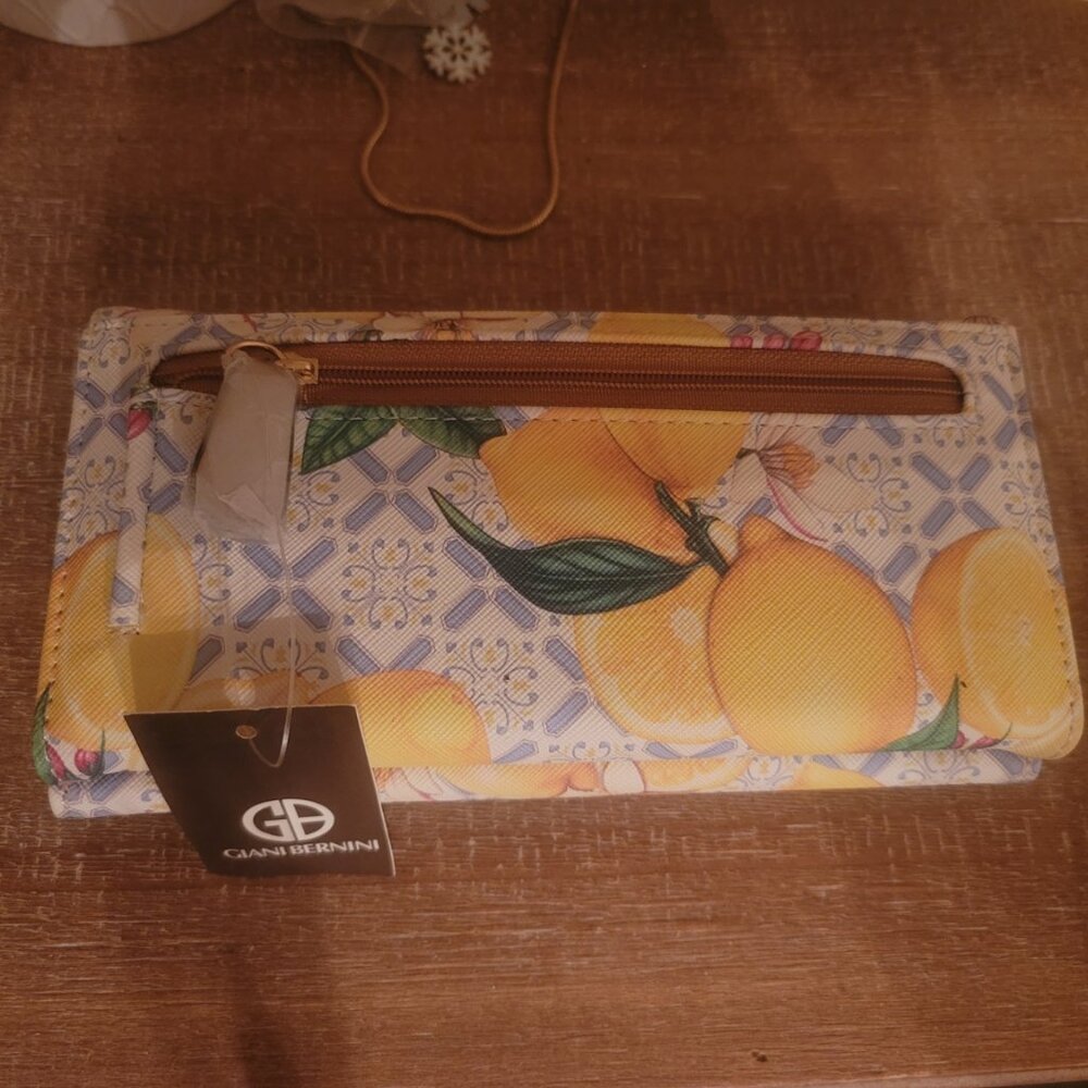 GIANI BERNINI - Trifold Lemon Print Wallet (Brand New) - Picture 5 of 11
